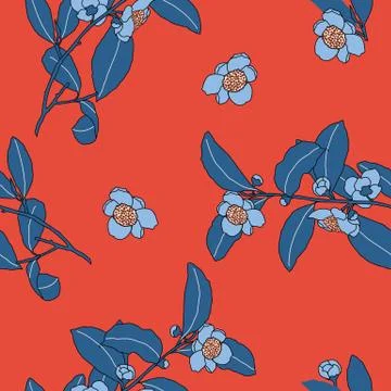 Elegant floral vector seamless pattern Stock Illustration
