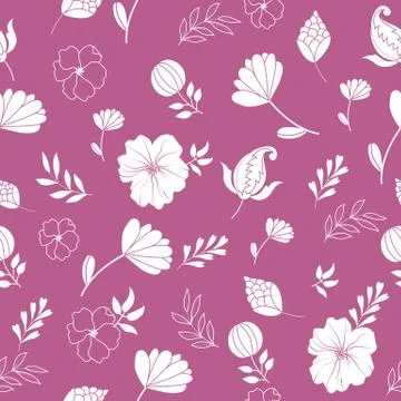 Elegant floral vector seamless pattern Stock Illustration
