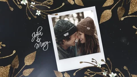 Elegant Floral Wedding Invitation  After Effects	Stock