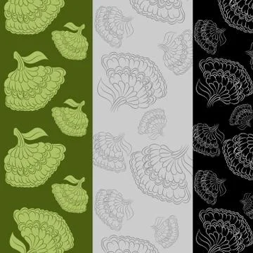 Elegant flower border Stock Illustration