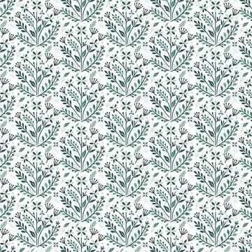 Elegant flower pattern with repeating blossoms and intricate botanical textures Stock Illustration