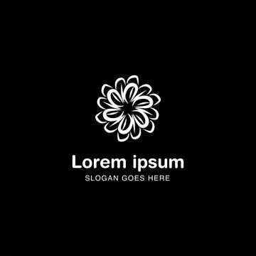 Elegant Flower Vector Logo Design Art EPS10 Stock Illustration