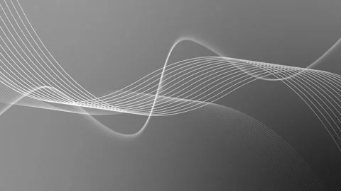 Elegant flowing lines forming overlapping sine-wave ribbons animation Stock Footage 337005440