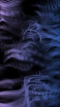 Elegant flowing lines of light particles creating organic wave structures. Stockillustratie