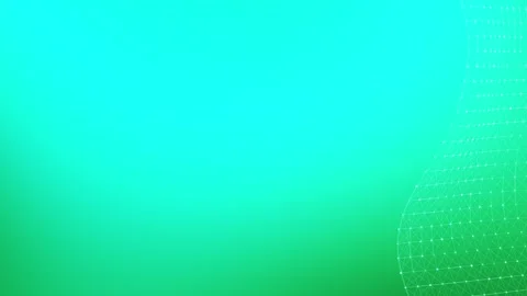 Elegant flowing wave animation in soft green hues, digital particles, smooth  Stock Footage 301740537