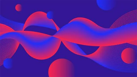 Elegant Fluid Gradient Abstract Background - Vibrant Wallpaper Stock Illustration