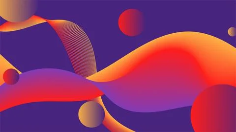 Elegant Fluid Gradient Abstract Background - Vibrant Wallpaper Stock Illustration