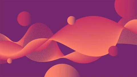 Elegant Fluid Gradient Abstract Background - Vibrant Wallpaper Stock Illustration