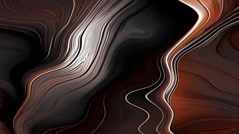 Elegant fluid motion with flowing black and brown 스톡 동영상 303565754