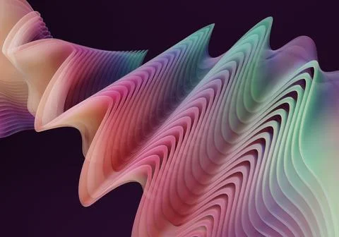 Elegant Fluid Waves Abstract Texture with Smooth Flowing Shapes Stock Illustration