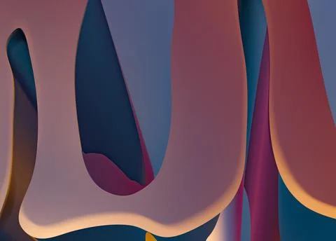 Elegant Fluid Waves Abstract Texture with Smooth Flowing Shapes Stock Illustration