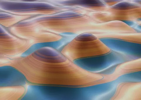 Elegant Fluid Waves Abstract Texture with Smooth Flowing Shapes Stock Illustration