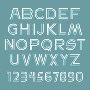 Elegant font Illustrazione stock