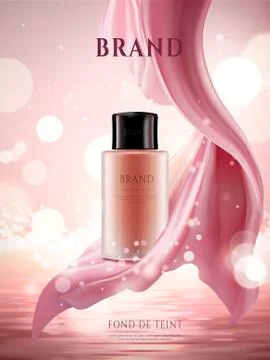 Elegant foundation ads Stock Illustration