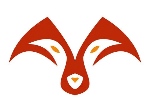 Elegant Fox Icon Creative Design Stock Illustration