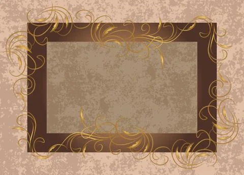 Elegant frame on the carefully background Stock Illustration
