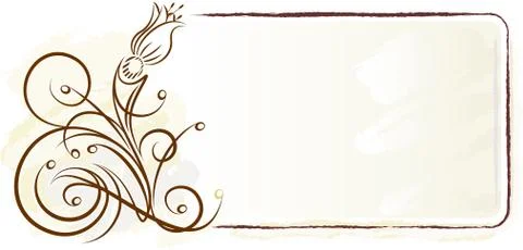 Elegant frame with flower. Vector Stock Illustration