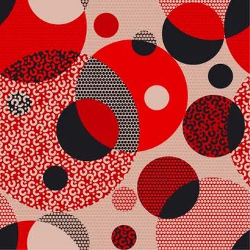 Elegant geometric circles seamless pattern Illustrazione stock