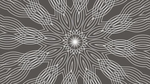 Elegant geometric pattern, beautiful decorative moving ornament. Stock Footage 152421860