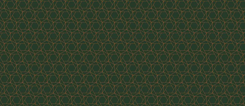 Elegant geometric pattern in deep green and gold.  Ideal for website backgrou Stock Illustration