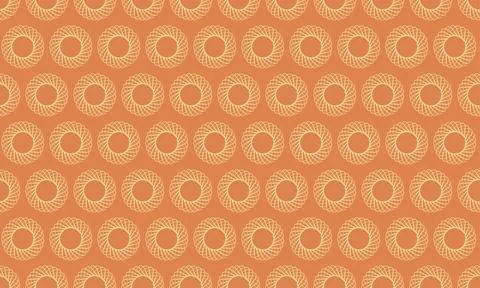 Elegant geometric pattern featuring repeating circular designs in warm, earth Stock Illustration