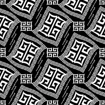 Elegant geometric seamless pattern background wallpaper with vintage geometri Illustrazione stock