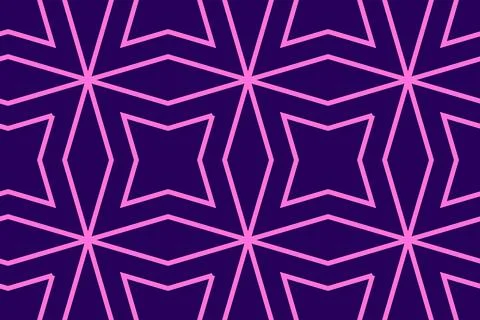 Elegant geometric seamless pink pattern on a blue background. Abstract vect.. Illustrazione stock
