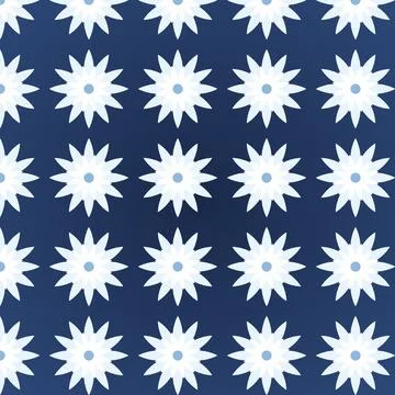 Elegant geometric snowflake pattern on dark purple background Illustration