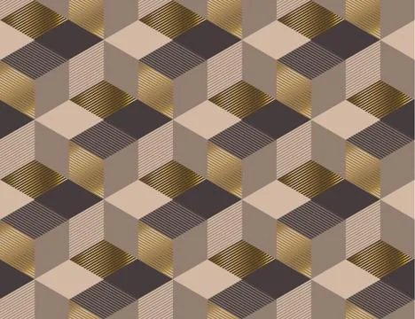 Elegant geometric style seamless pattern vector illustration. Concept geometr Illustrazione stock