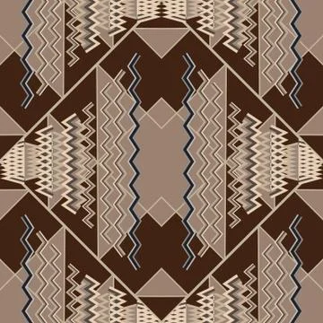 Elegant geometric zigzag vector seamless pattern. Illustrazione stock
