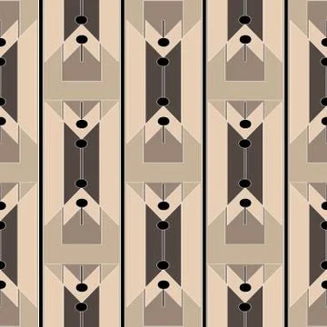 Elegant geometric zigzag vector seamless pattern Illustrazione stock
