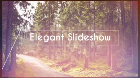 Elegant Glass Lines Slideshow After Effects素材