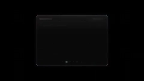 Elegant glass UI pagination interface featuring a sleek design with soft azure a Stock Footage 341306614