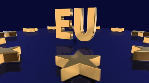 Elegant gloden EU animation loopable  Stock Footage 60697618