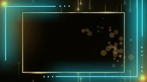 Elegant glowing frames with dynamic light particles and abstract digital lines Video stock 339257196