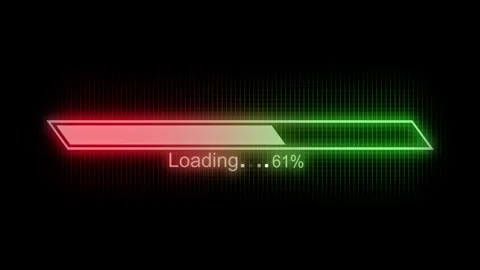 Elegant Glowing Loading Animation, Modern Glow Waiting Animation, Smooth Pr.. Stock Footage 310475954
