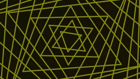 Elegant gold abstract geometric pattern lines on dark background for luxury.. Stock Footage 341058306
