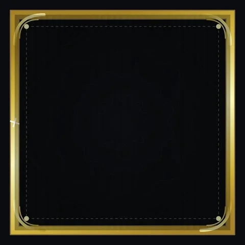 Elegant Gold Frame with Black Background - Abstract Luxury Border Design Stock Footage 346283039