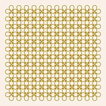 Elegant gold geometric interlocking circle pattern. Illustrazione stock