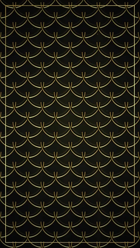 Elegant Gold Geometric Pattern on Black Background - Art Deco Style Stock Footage 347698774
