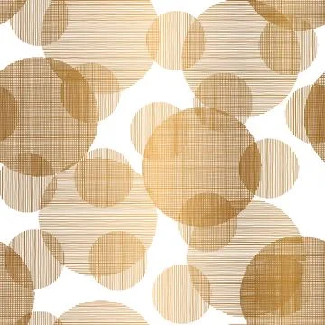 Elegant Gold Geometric Pattern Design on White Background with Circles Stock Illustration