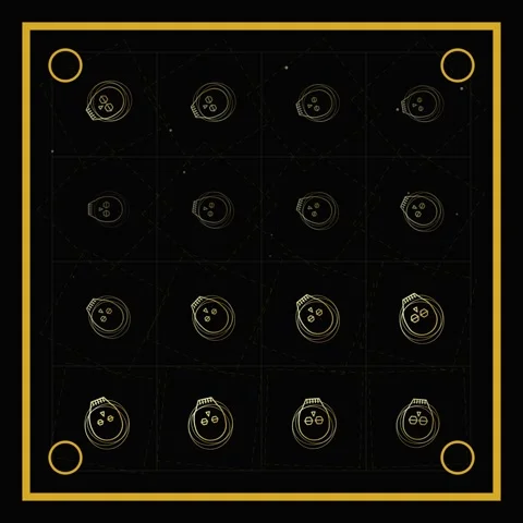 Elegant gold geometric patterned background frame for luxury invitation desig Stock Footage 345689036