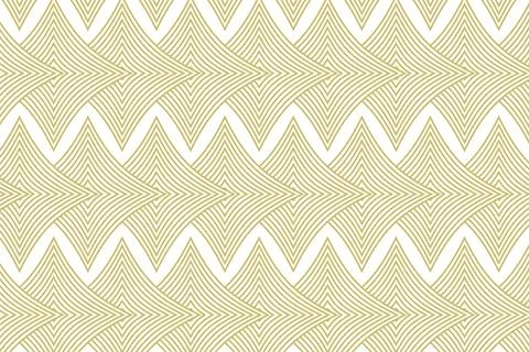 Elegant Gold Geometric Seamless Pattern Background With Art Deco Decorative.. Stock Illustration