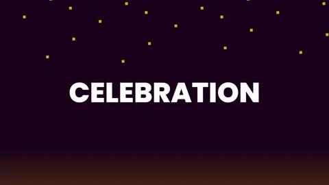 Elegant Gold Glitter Celebration Text Background Template for Party Announc.. Stock Footage 336805553