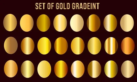 Elegant Gold Gradient Set for Design and Branding Stock Illustration
