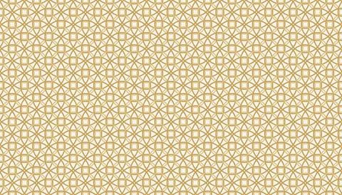 Elegant Gold Interlocking Circles Seamless Geometric Pattern Background Stock Illustration