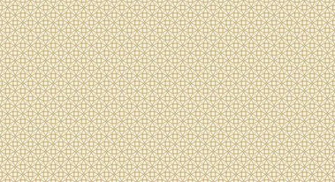 Elegant Gold Interlocking Circles Seamless Geometric Pattern Background Stock Illustration