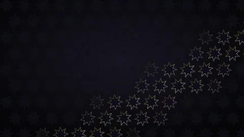 Elegant gold islamic star pattern animation on dark background Stock Footage 335859737