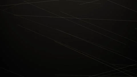 Elegant gold lines create an abstract, dynamic design on black Stock Footage 323711009