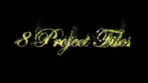 Elegant Gold Particles Text Reveal Stock After Effects